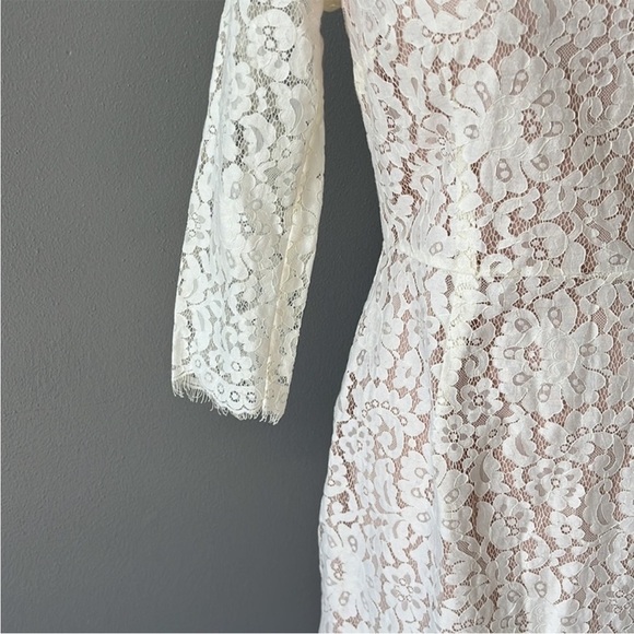 Nasty Gal Lace Overlay Dress Cream - Picture 4 of 13